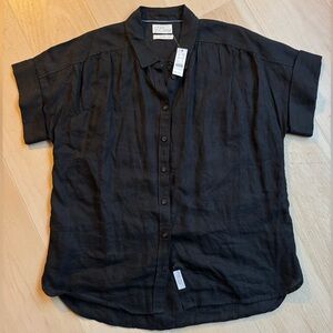 NWT J CREW Relaxed-fit short-sleeve Baird McNutt Irish linen shirt